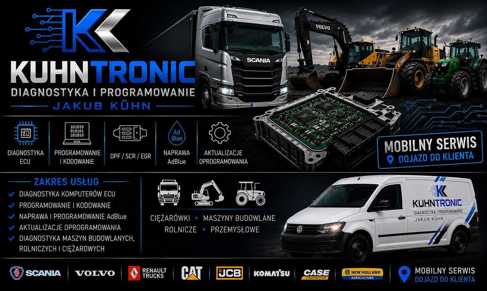 DIAGNOSTYKA ECU • SERWIS DPF / SCR Ciężarowe • Agro • Budowlane
