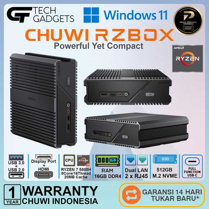 Mini Pc Chuwi potente novo e com periferic0os ryzen 7 5800h