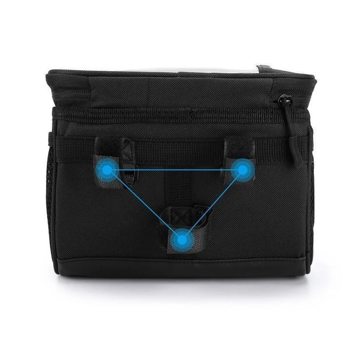 Wozinsky torba rowerowa na kierownicę z etui na telefon 2 l czarny