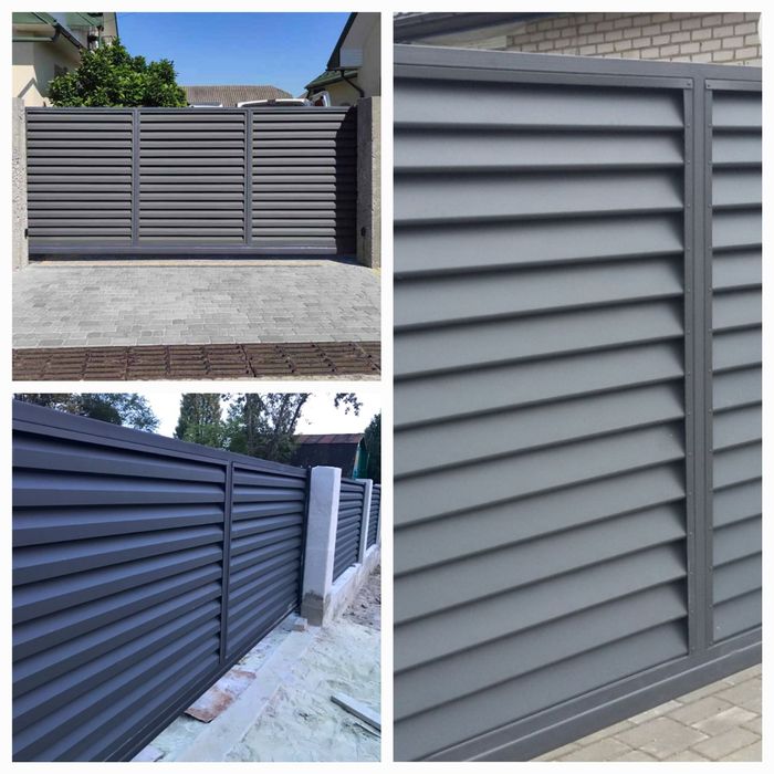 Еврозабор,Ворота,Забор ЖАЛЮЗИ, из профнастила.Навесы.Откатные.Калитки ...