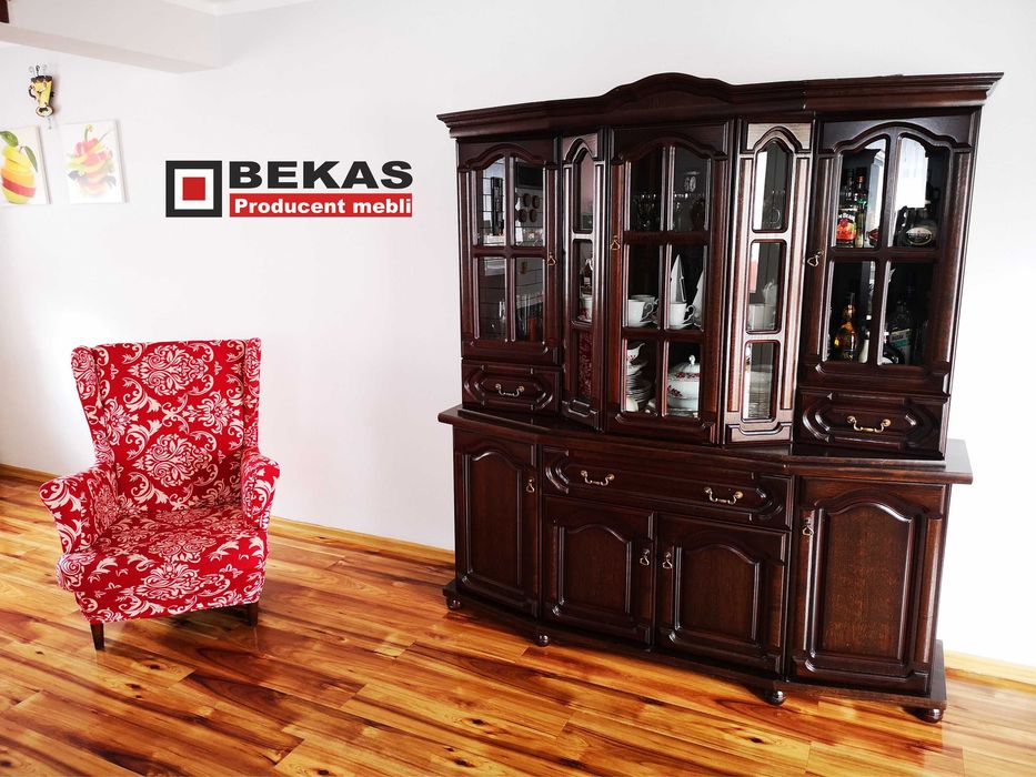 Witryna 180` Jadalnia Salon exclusive Orzech Włoski BEKAS Producent
