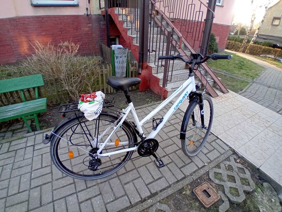 Rower trekkingowy damski Conquest 28" | Shimano, Amortyzator | Stan BDB