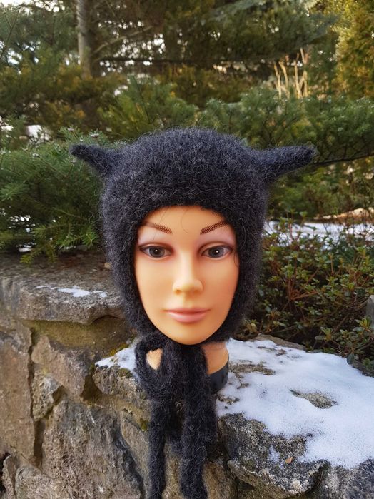 Czapka kot 54/56 alpaka/merynos