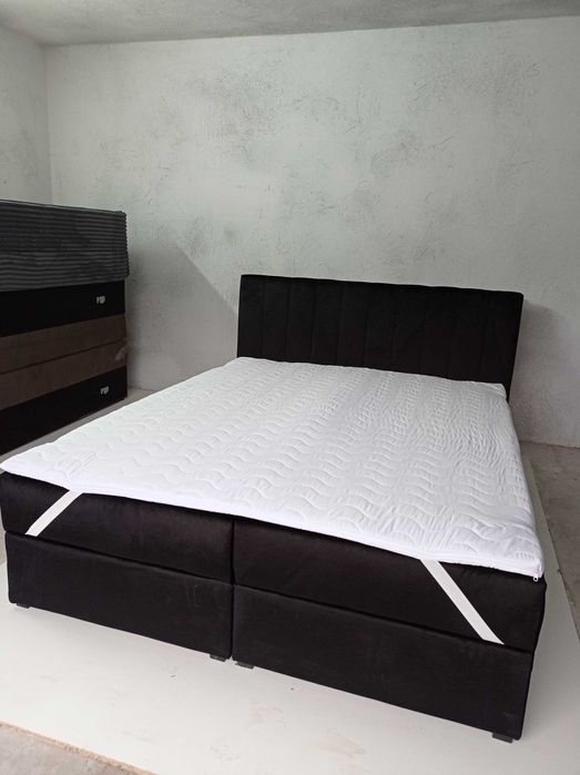 Łóżko kontynentalne tapicerowane 140/160/x200/SZTRUKS/WELUR/POJEMNIKI