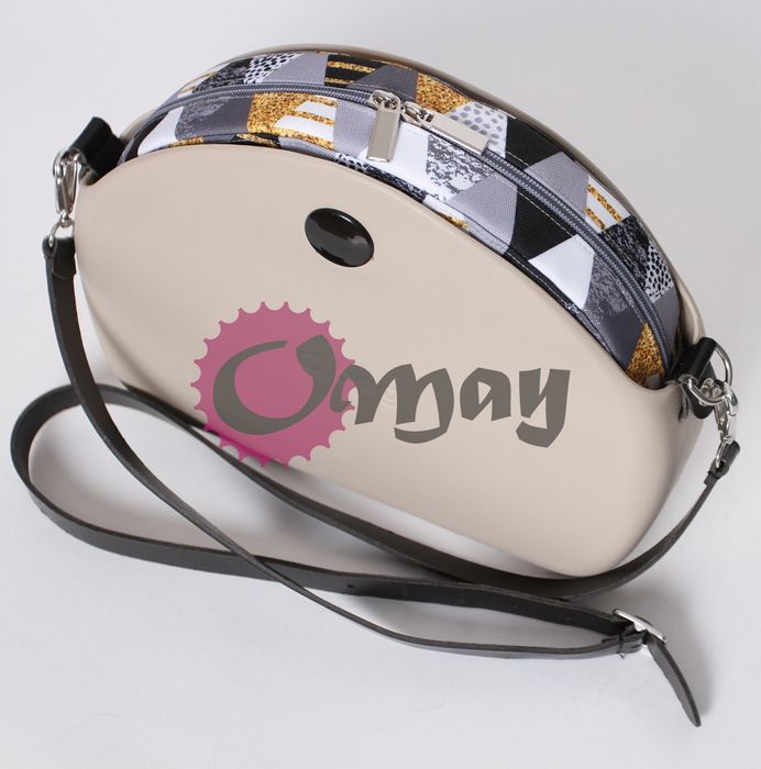 organizer OBAG MOON LIGHT trójkąty szare wkład 2 kieszenie OMAY