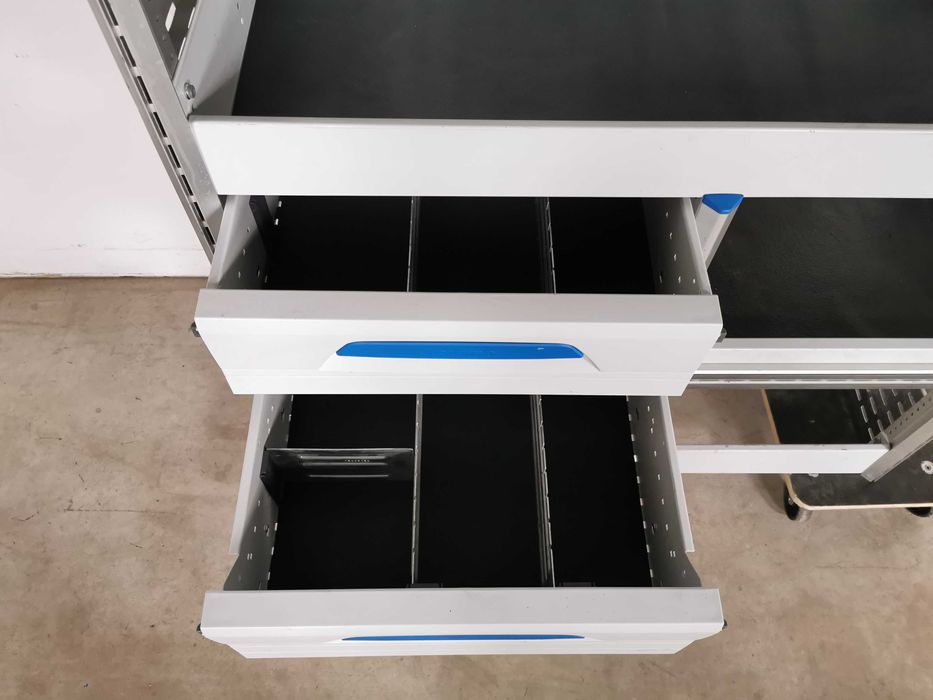 Regały do busa szafki półki zabudowa serwisowa warsztat ZESTAW SORTIMO