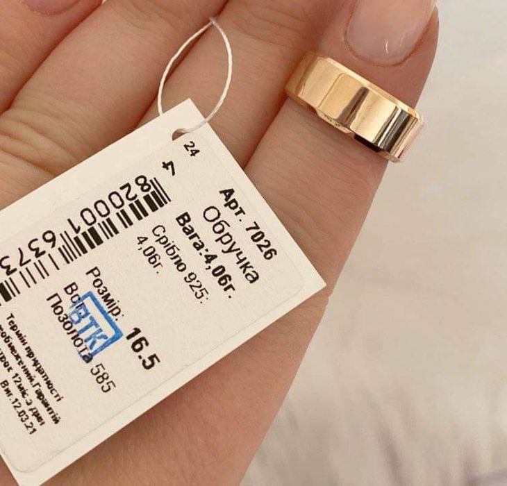 Обручальные кольца 925 проба в позолоте, в серебре с пластинами золота