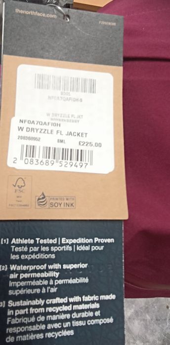 Жіноча мембранна куртка TNF Dryzzle Futurelight M