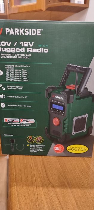 PARKSIDE akumulatorowe radio budowlane 20/12V