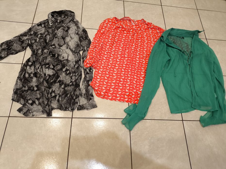 Ogromny zestaw ubrań bluzki koszule damskie eleganckie nowa  marynarka