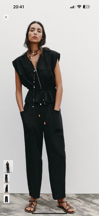 Льняний костюм zara