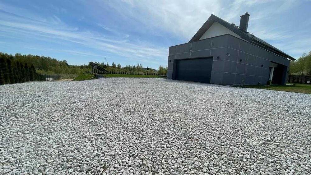 Grys granitowy szary kruszywo kamienie ozdobne kamień ogrodowy ziemia