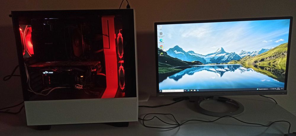 Komputer gamingowy i7-8700K | 16GB RAM | BeQuiet | NZXT + Monitor Asus MX259H