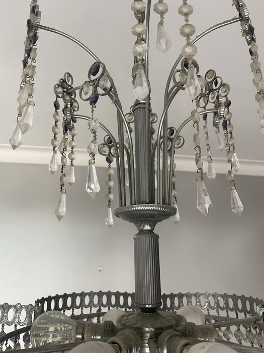 Candeeiro de teto vintage em Cristal