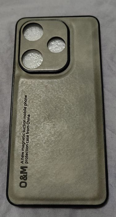 Кожаный магнитный чехол на Poco F6/F6 pro