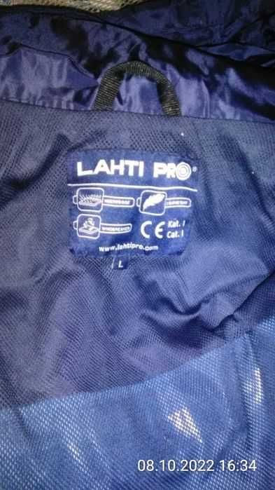 Lahti Pro: niebieska kurtka przeciwdeszczowa L