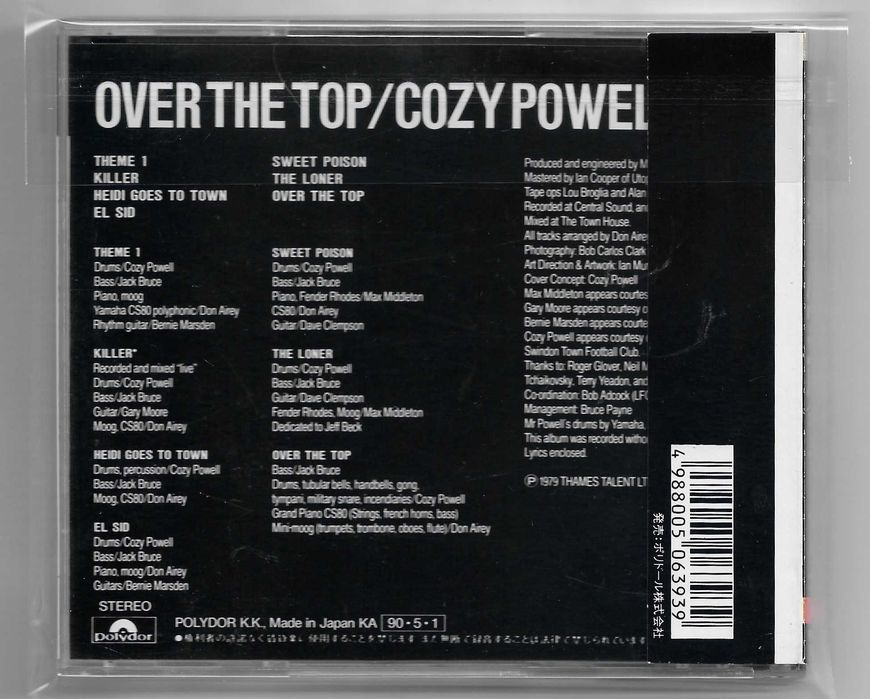 Cozy Powell - Over The Top - CD OBI Japan