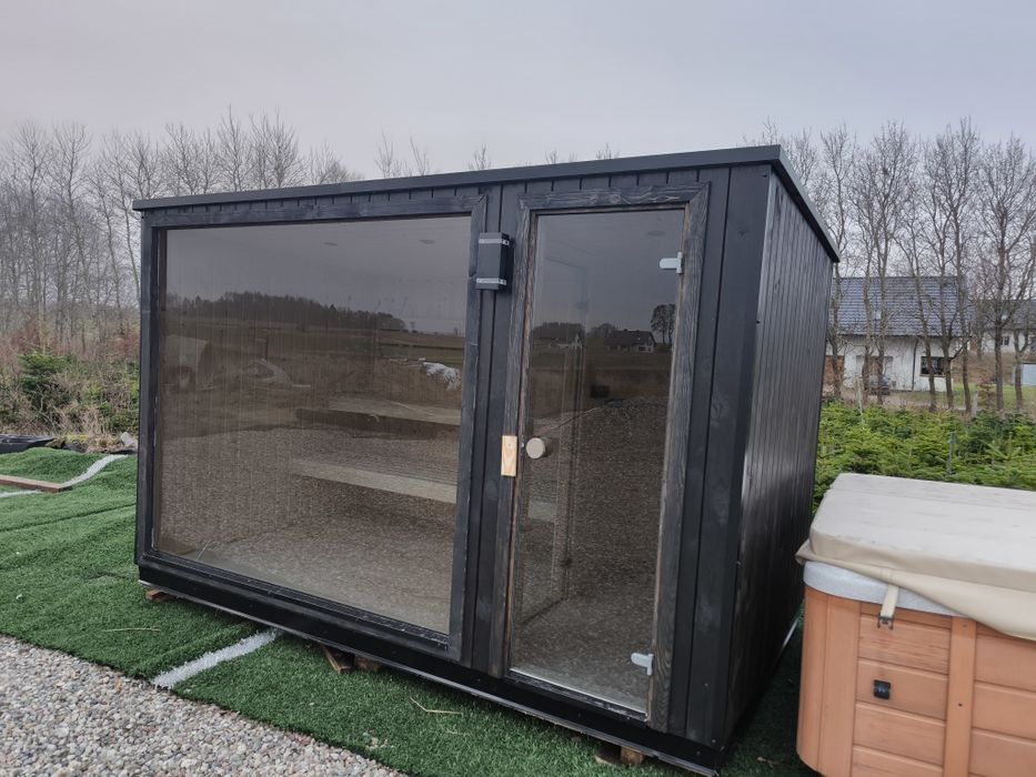 Sauna z przedsionkiem i oanoramą