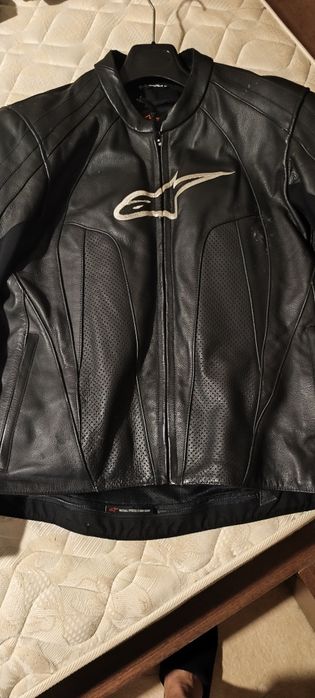 Blusão Motard em pele  genuína Alpinestars