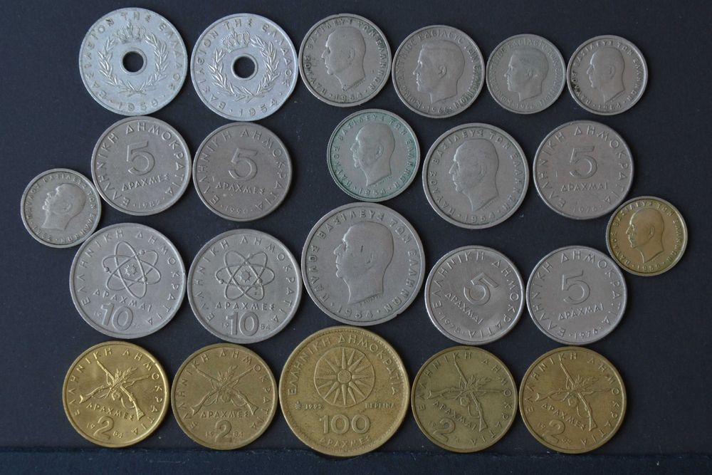 Grécia lote com 23 moedas - olx X10172