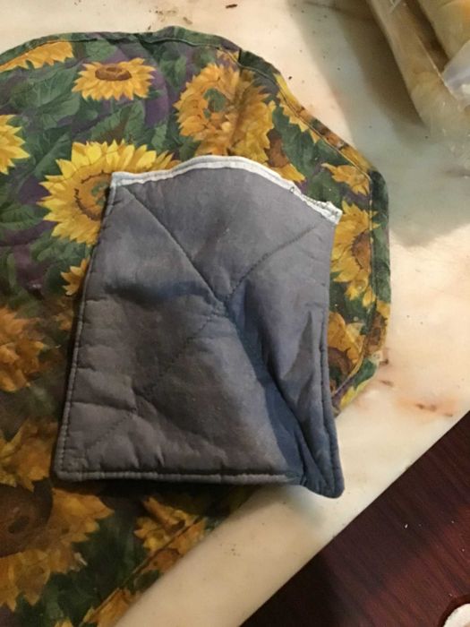 3 pegas em pano tons azul