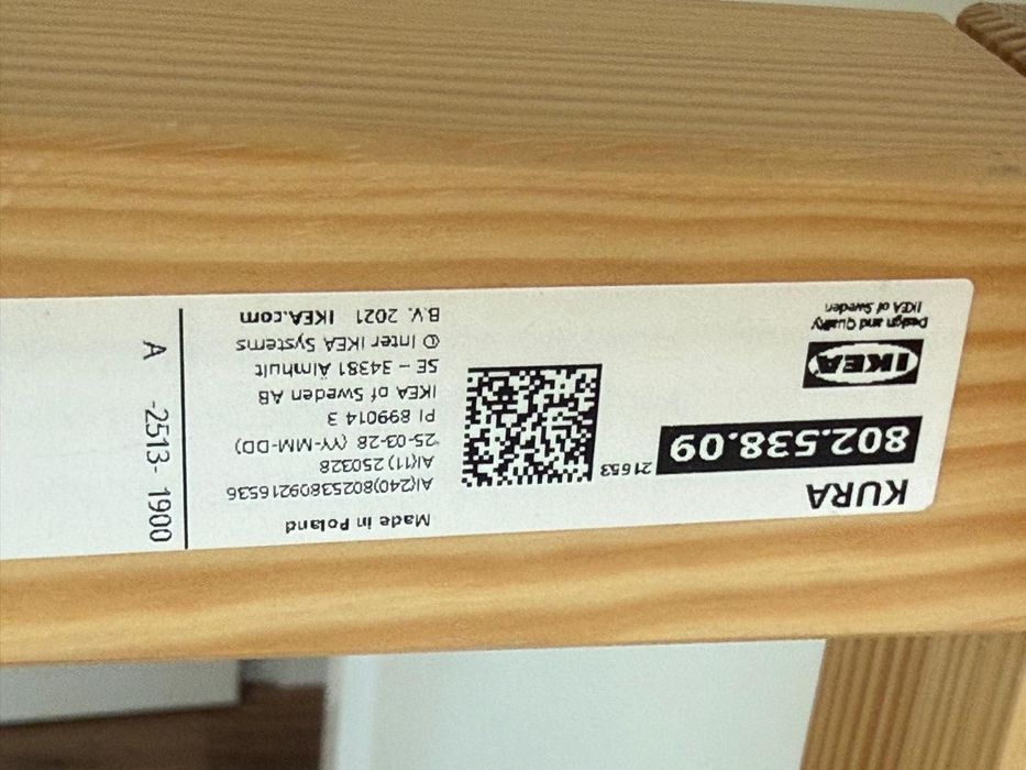 Cama Infantil Kura Ikea com colchão espuma