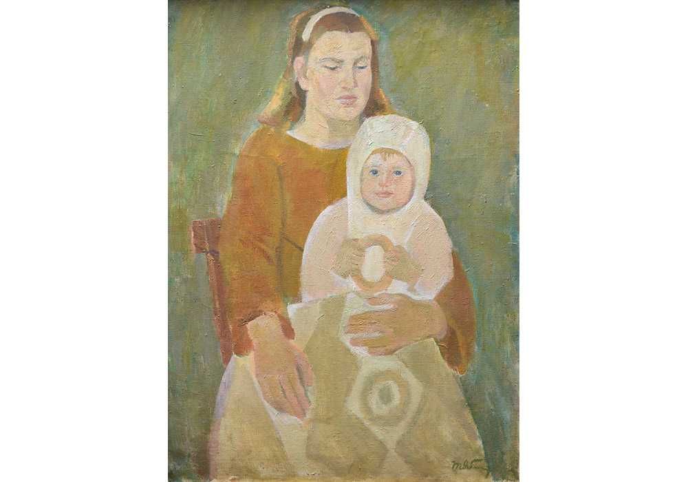 Яблонська Тетяна Ніловна. Мама з дитям. 1963р. полотно олія. 80*60 см