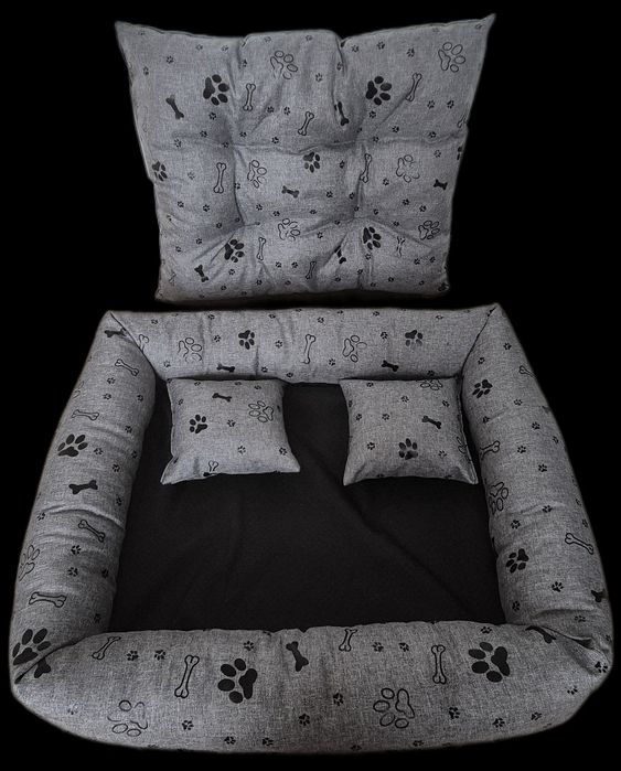 Legowisko szare w łapki