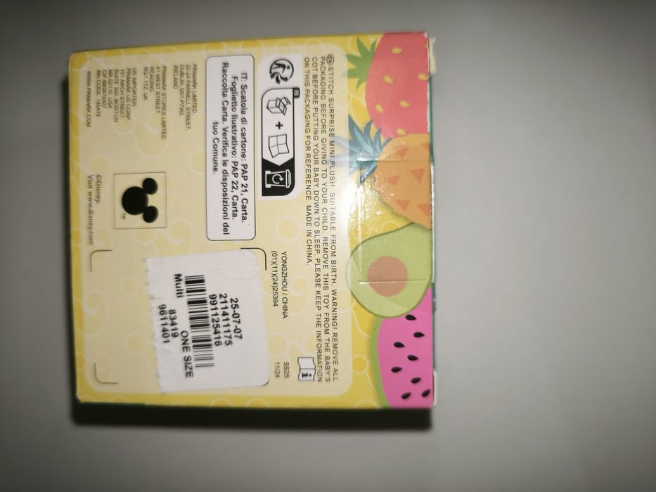 Peluche Stitch fruta surpresa novo por abrir