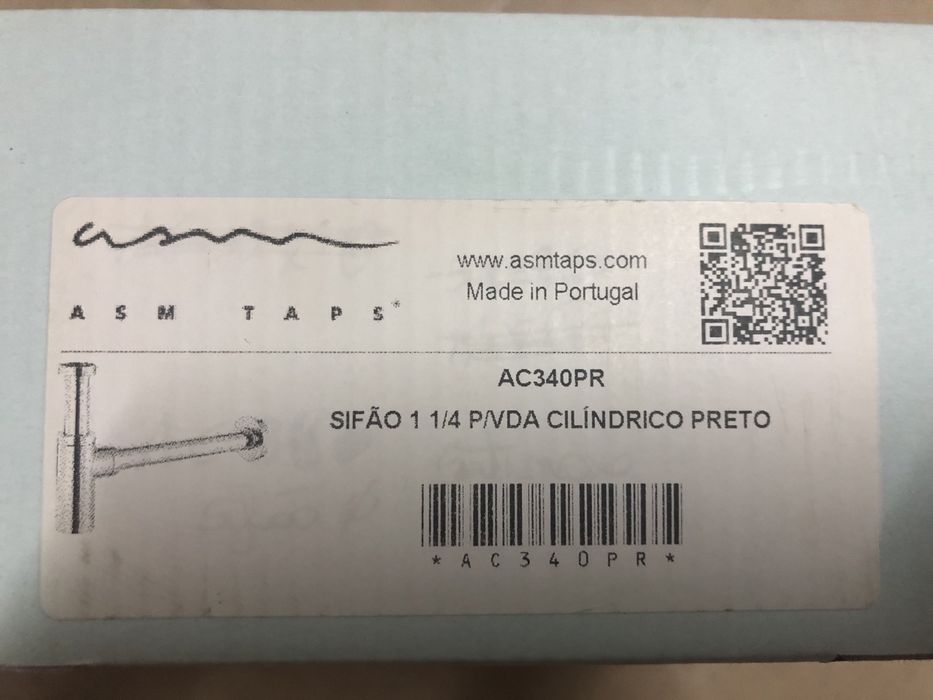 Sifão lavatório aço escovado ASM  TAPS 1”1/4 p/ VDA AC340