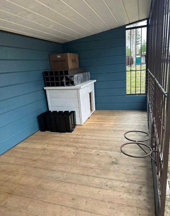 Вольер для собак,будка кормушки освещение. Доставка и установка.