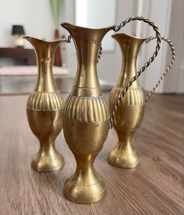 3 X Antigas Jarras bronze.