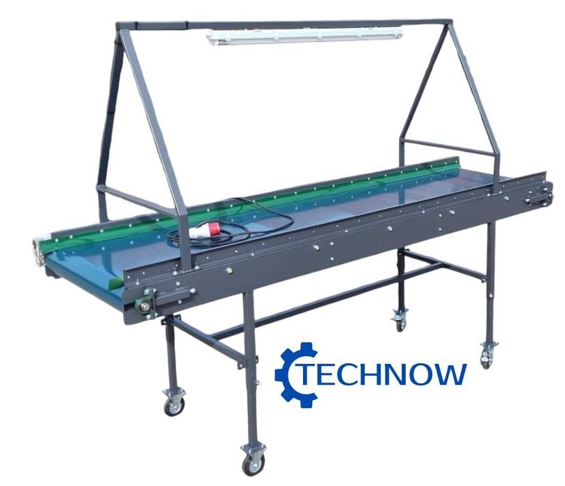 Stół selekcyjny taśmowy PCV, stół sortowniczy