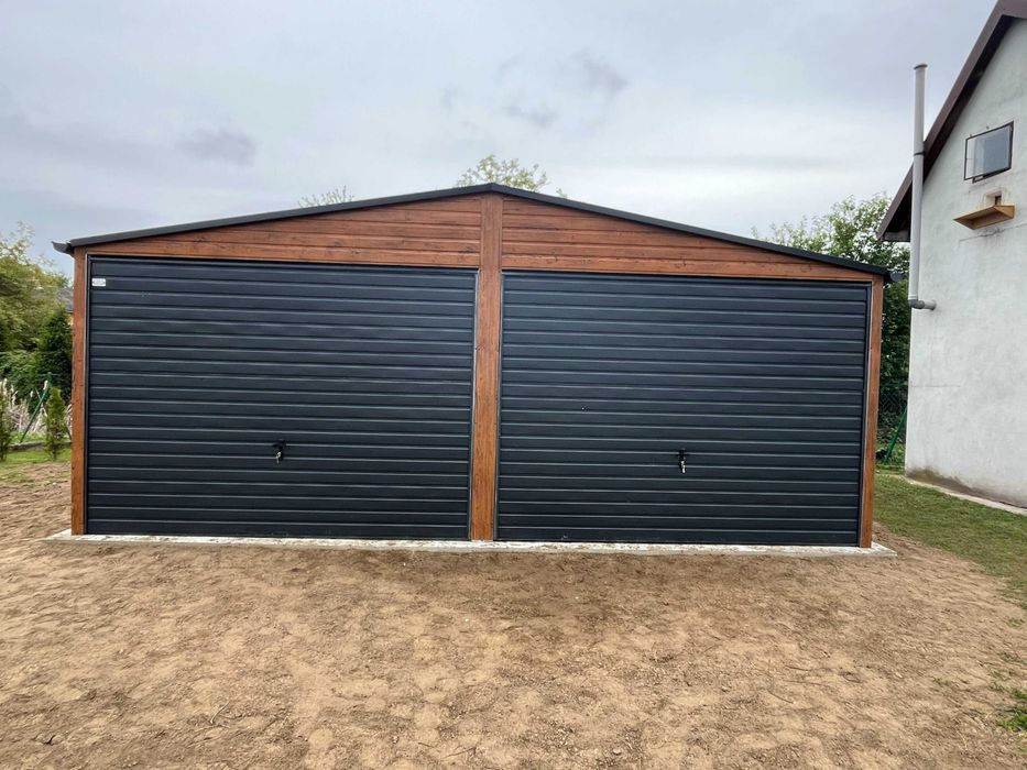 Garaż blaszany Blaszaszak 6x6 Dach Dwuspadowy