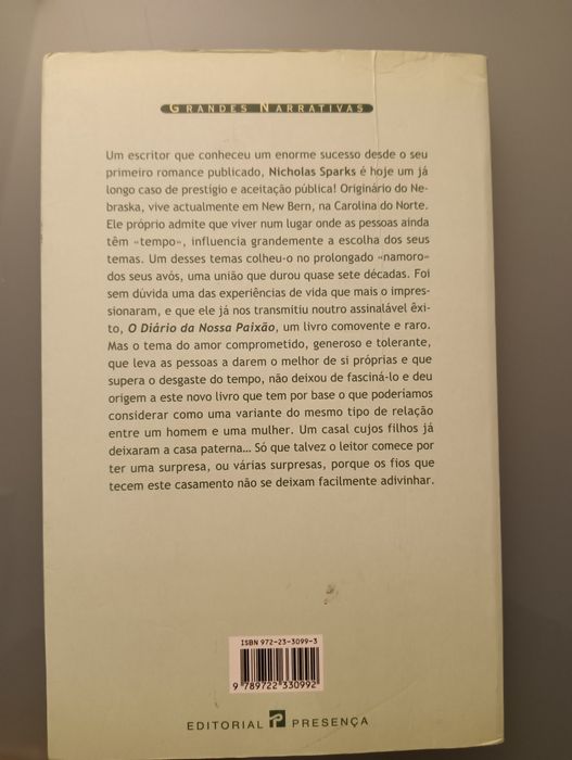 A Alquimia do Amor	de Nicholas Sparks	Novo!