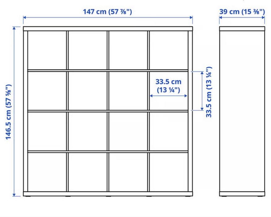 Estante Kallax Ikea Preto/Castanho