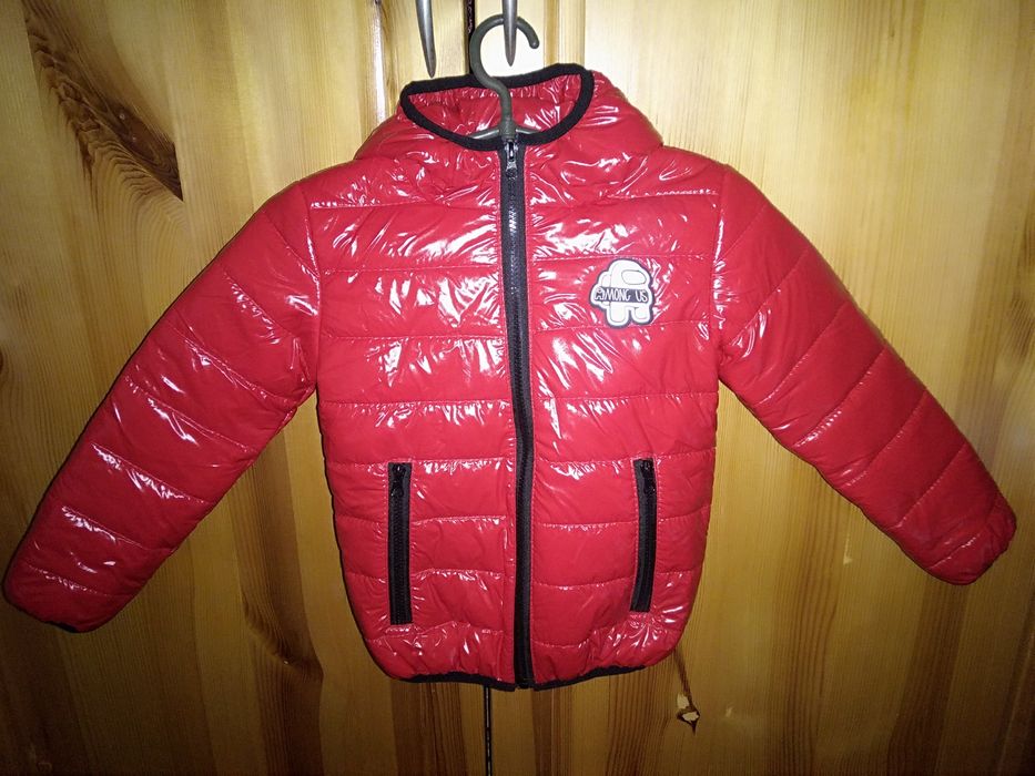 Куртка 116-92 весна осінь лакова Among Us нова