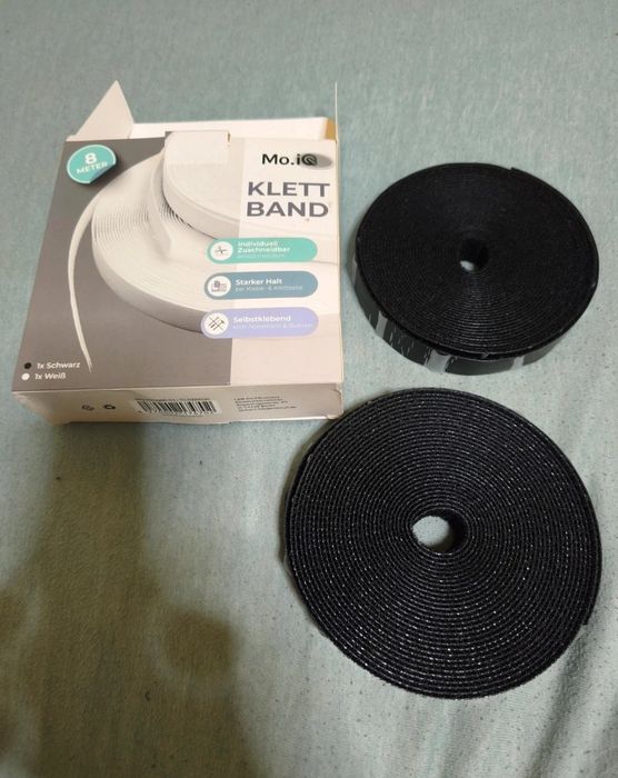 Bardzo Mocna Taśma Rzepowa Samoprzylepna 16m (2×8m)