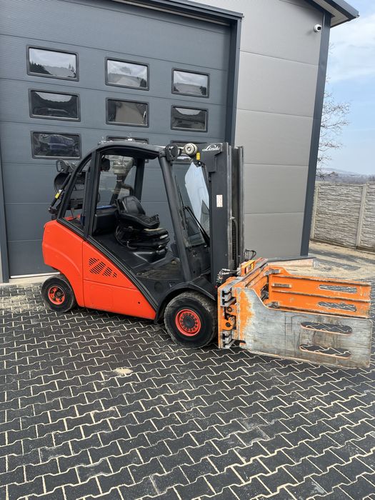 Wozek widlowy linde H30 triplex scisk  4sekcje lpg