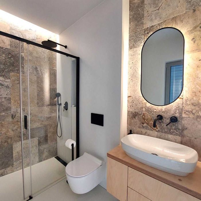 Płytki Kamienne Trawertyn Silver Ash komplet Rzymski 0,742m2 / KAMIEŃ