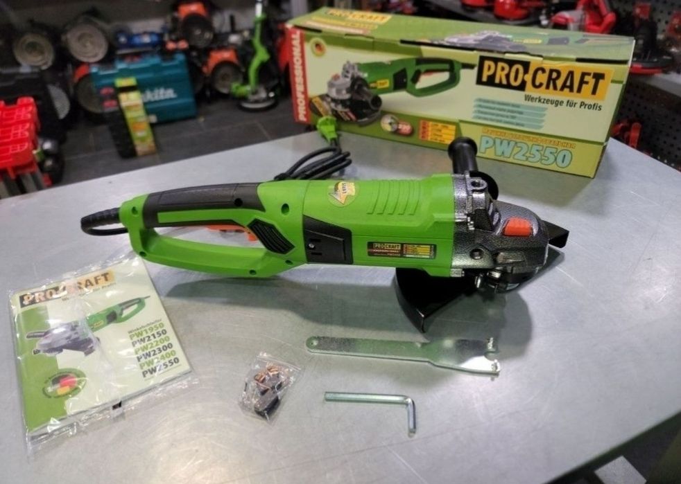 Болгарка  ProCraft Плавный пуск Поворотная ручка 230диск 2550Вт