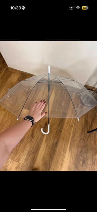 2x Przezroczysta parasolka xxl wesele slub komunia chrzciny