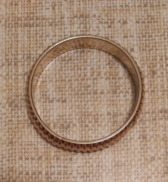 Złota bransoletka bransoleta koło twarda szeroka damska