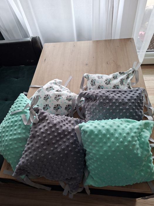 Ochraniacz do łóżeczka 6 poduszek MODUŁOWY Premium MINKY