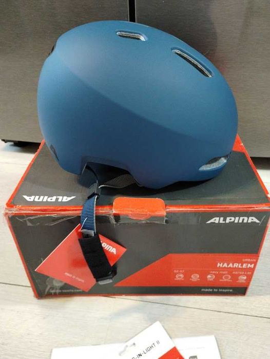 Kask rowerowy Alpina Haarlem Rozmiar  S/M 52  57 cm z wyjmowaną lampką