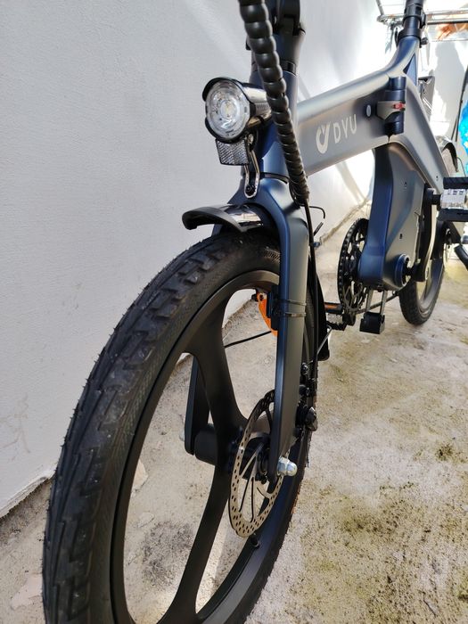 Bicicleta elétrica dobrável Dyu t1 estimada + melhorias.