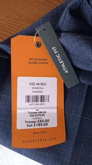 Костюм-двойка ben sherman 50% шерсть 54-56 размер