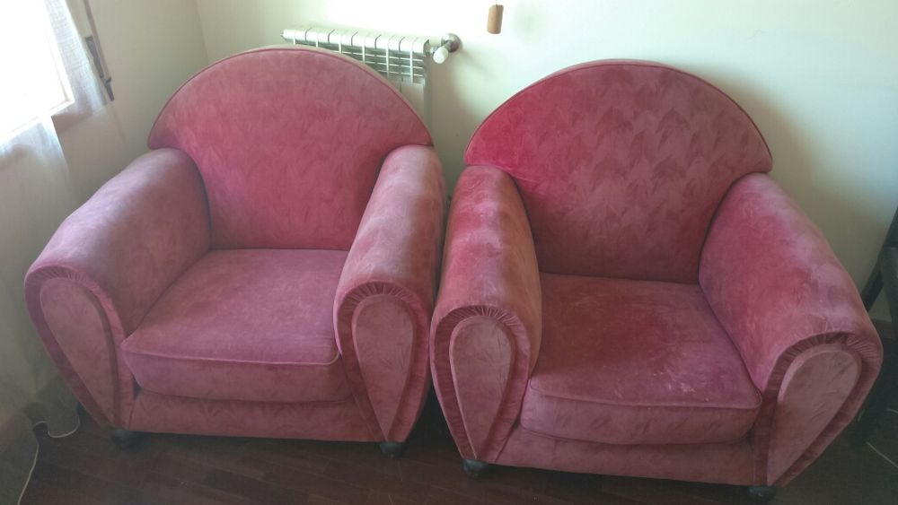 Par Sofás Vintage Art Déco