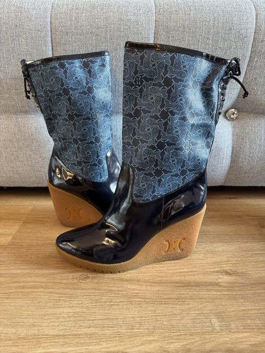 Celine Paris Monogram Navy boots 40 botki kozaki damskie jak nowe
