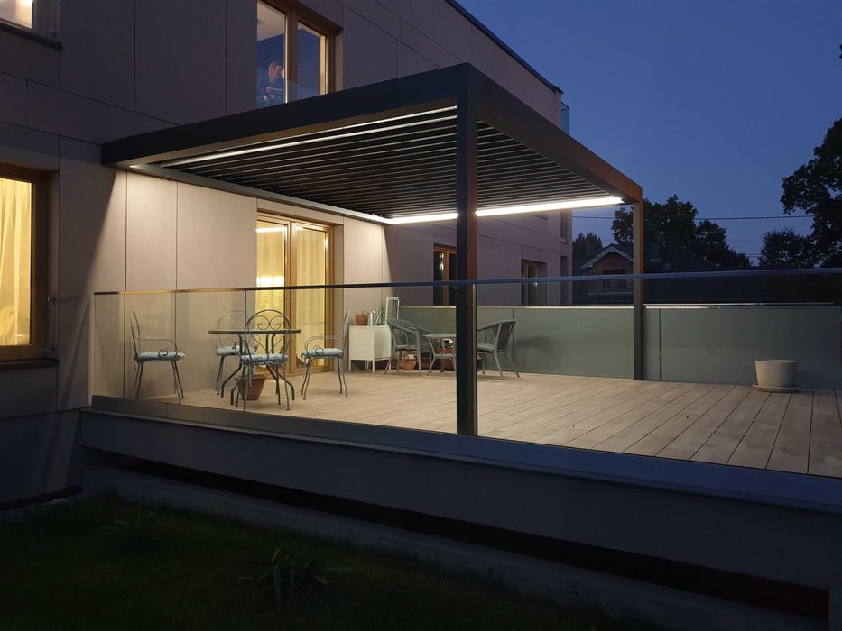 Pergola lamelowa , tarasowa , zadaszenie tarasu , na wymiar produkcja